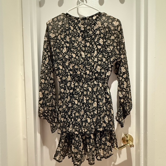 Zara Brown and Black Ruffled Smocked Sundress - Picture 6 of 7